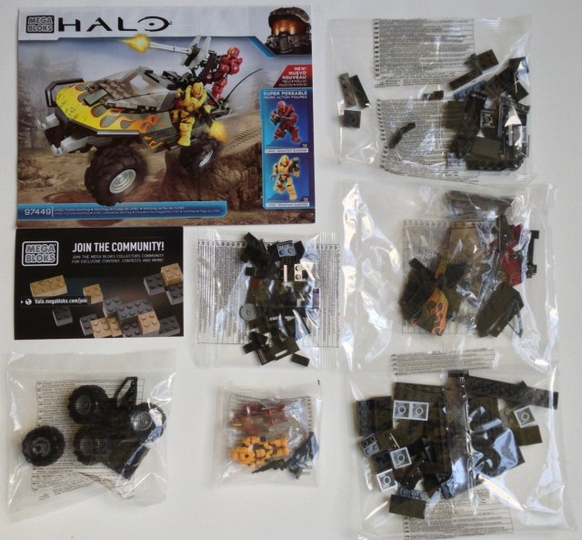 Mega Bloks Halo Wars Flame Warthog Set Contents