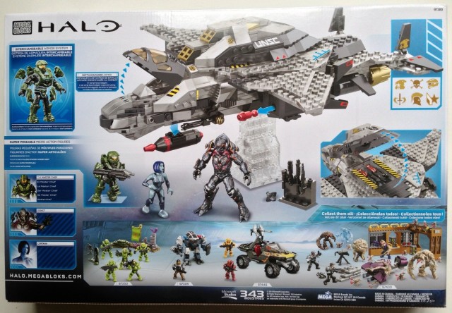 Halo Mega Bloks UNSC Broadsword Box Back