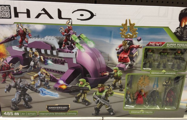 Fall 2014 Halo Mega Bloks Shadow Convoy Set with Prophet of Truth and Sergeant Johnson Figures