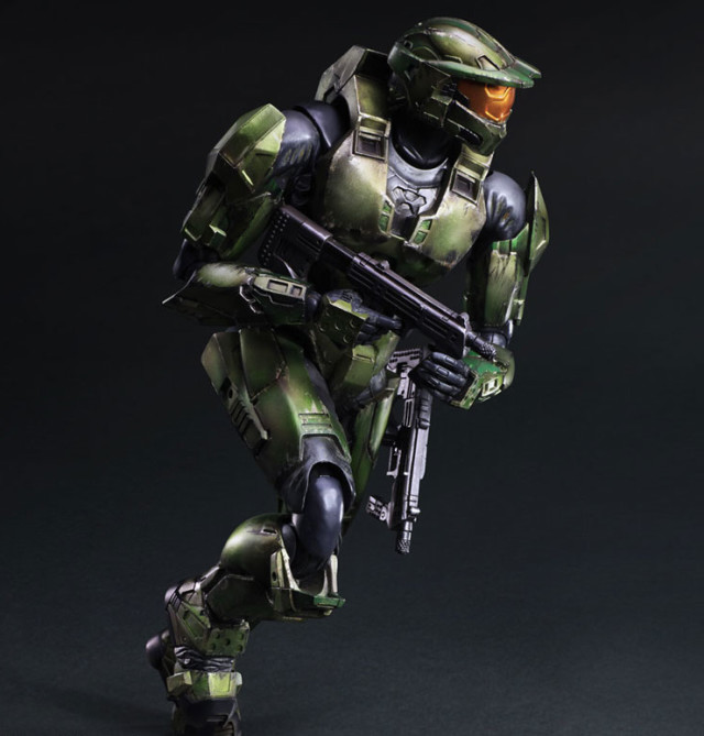 Play Arts Kai 2015 Halo 2 Master Chief Action Figure Running