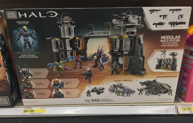 Back of Mega Bloks Halo Firebase Set Box