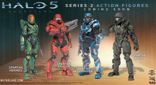 McFarlane Toys Halo 5 Series 2 Figures Lineup Buck and Spartans
