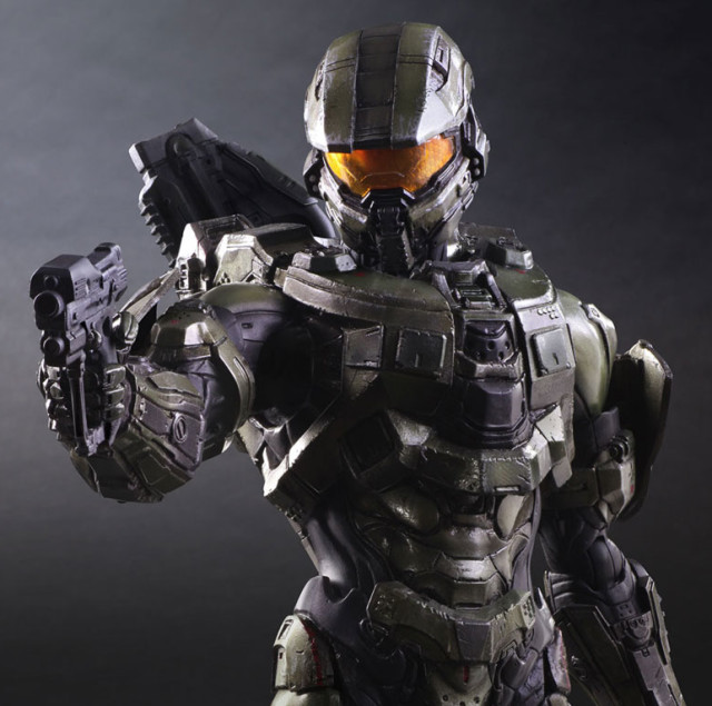 Close-Up of Master Chief Halo 5 Play Arts Kai Action Figuer