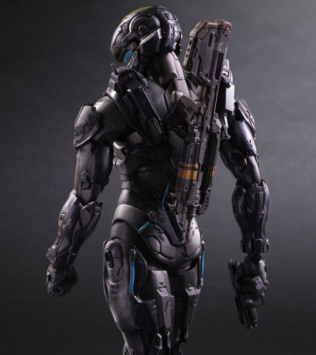 Spartan Locke Halo 5 Play Arts Kai Figure Back