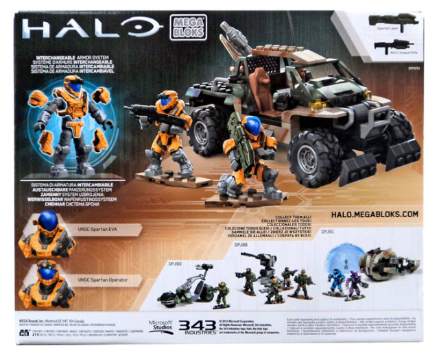 Halo Mega Bloks Summer 2016 UNSC Spade Rush Set Box Back