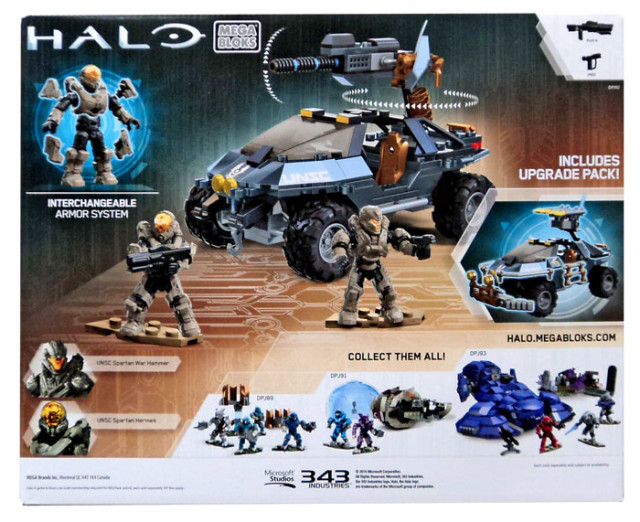 Mega Bloks Halo Dual Mode Warthog Set Box Back