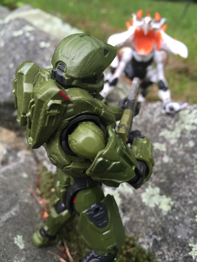 Master Chief Mattel Halo Figure Firing on Alpha Crawler